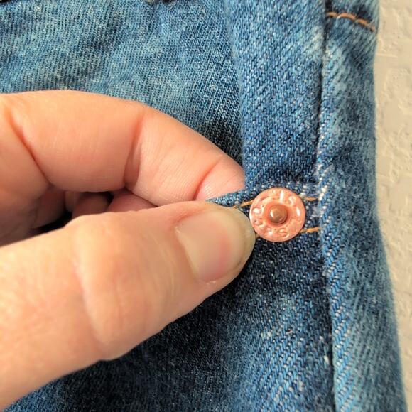 Vintage 90s Levi's Denim Jeans Orange Label Made in USA 100% Cotton 34x34, 32" - Picture 6 of 8